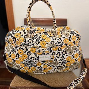 Vera Bradley "Go Wild" (Yellow Floral) Oversize Duffel